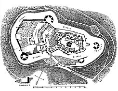 Breuberg Grundriss 1891, aus: Biller, Burgen und Schl�sser im Odenwald (2005)