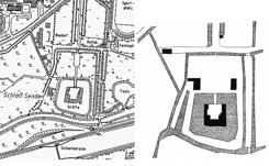 L: Grundriss in DGK 5, R: Senden in BuK Ldinghausen, 90