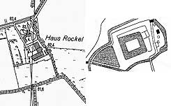 L: Grundriss in DGK 5, R:Rosendahl, Haus Rockel in BuK Coesfeld, 137