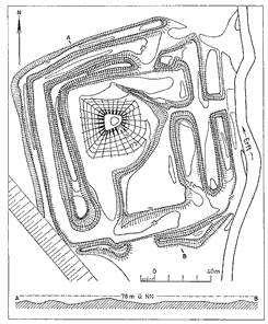 Lageplan (Mller-Wille, Burghgel (1966), S. 66 )