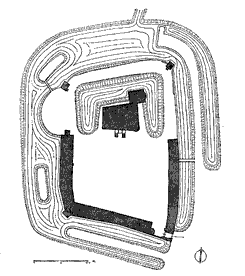 Grundriss, (Ohm/Verbeek, Kreis Bergheim (1971) Bd. 2, S. 42, 43)