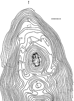 Felsőnyk.  Grabungsgrundriss der Burg (Zeichnung: Istvn Feld)