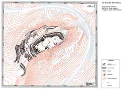 Topographische Aufnahme der Iburg bei Bad Driburg (aus Best, Rthing 2006, S. 37 Klapptafel)