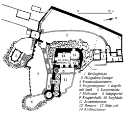 Grundriss, aus: La, Burgen (2005)