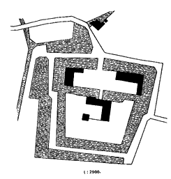 Grundriss aus: BKD Herford (1908), S. 59 (Zustand 1825)