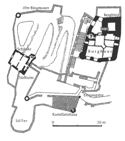 Grundriss, aus: La, Burgen (2005)