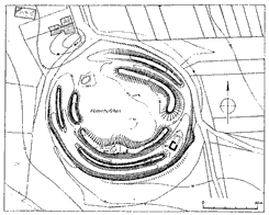 Hilden, Kreis Mettmann. Plan des Holterhfchen nach Denkmalblatt ME 07 des Rhein. Amtes fr Bodendenkmalpflege, Bonn. 