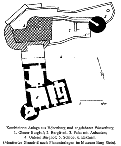 Grundriss, aus: Gerhard Billig und Heinz Mller, Burgen. Zeugen schsischer Geschichte, Neustadt a. d. Aisch 1998, S. 148f