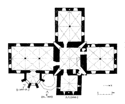 Plan of the main floor, drawing: Johs. Hertz, The National Museum of Denmark