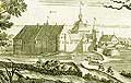 The castle seen from the northwest in the middle of the 17th century, engraving: Eric Dahlberg (1625-1703), published by S. Pufendorf in 1697, The national Museum of Denmark