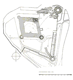 Plan of the site, drawing: Charles Christensen (1940-50), The National Museum of Denmark