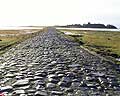 The paved embankment road to the castle island, photo: The Heritage Agency of Denmark