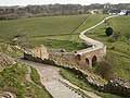 Access road and bridge viewed from the castle, photo: Kroppedal Museum/Sites and Monuments, Danish Agency of Culture (2009)