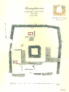 Plan of the castle, drawing: A.P. Madsen (1894), The National Museum of Denmark