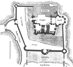 Grundriss, aus: BuK Unterwesterwald, St. Goarshausen, Untertaunus, Wiesbaden (1914)