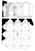 Grundriss der Kapelle und Schnitt, aus: Zeune, Burgen (1991)