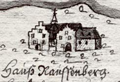 Rauschenburg Ausschnitt aus der Lippe-Karte von 1707, aus: Burgen AufRuhr (2010).