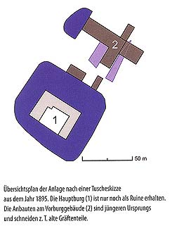 Grundriss aus 'Burgen AufRuhr', S. 41