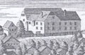 Ansicht des Schlosses von Sden um 1700 (Wening)