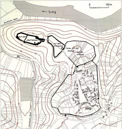 Lageplan von Burg und Stadt nach Krger (1986). 