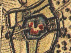 Langenfeld auf der Tranchot-Mffling Karte, Bl. 27, Straelen, 1802/04