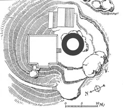 Lageplan der Ruine (nach KDM WM, 58, Abb. 49)