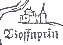 Das Schloss im Jahre 1568 (Apian Bl. 7)