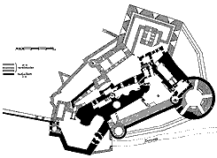 Burgruine Nanstein, Grundriss nach Helmut Budenbender, 1980 (aus: Faltblatt 