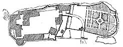  Grundriss der Burg Bentheim nach einem Plan von J. C. Schlaun von 1736 (aus N�ldeke, Abb. 79)