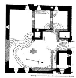  Grundriss der Burg Lage (aus Nldeke S. 163)