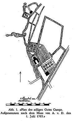  Plan von Haus Campe 1767 (aus vom Bruch S. 28)