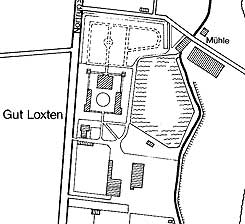  Plan von Gut Loxten (aus Wulf 2000, S. 118 Abb. 1)