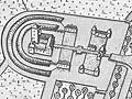  Plan von Schloss Gesmold aus dem Jahr 1725 (aus Heilmann, Rahe, Fredemann 1968, S. 283)