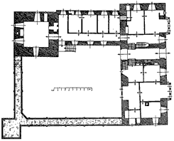  Grundriss der Hauptburg von Schloss Gesmold (aus Ellermann 2000, 127 Abb. 1)