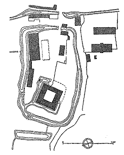 Plan von Schloss Lauenau (aus Jrgens 1941 S. 112 Abb. 30)