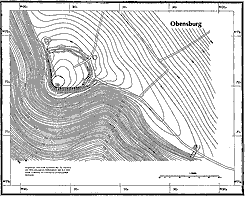 Plan der Obensburg (aus Heine 2000, Plan 3)