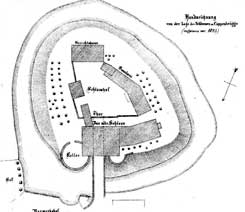 Plan von Burg Coppenbrgge vor 1893 (aus Mithoff Taf. IX)
