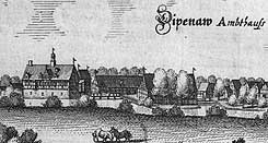 Das Amtshaus von Diepenau 1647 (aus Merian, Topographia Braunschweig L�neburg)