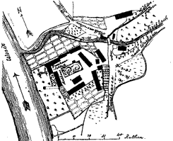 Plan des Gutes Forst um 1760 (aus Steinacker 1978, S. 43)