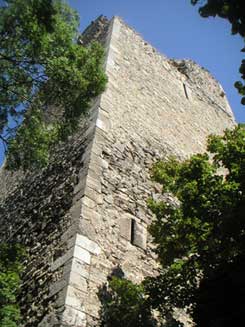 Pottenburg: Ansicht des Bergfrieds. Foto: Patrick Schicht (2002)