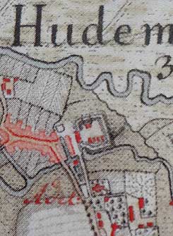 Hudemhlen in der kurhannoverschen Landesaufnahme von 1784