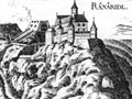 Rannariedl: Historische Ansicht der Burg, aus: Vischer, Topographia (1674)