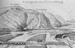 Leopoldsberg: Historische Ansicht der Burg 