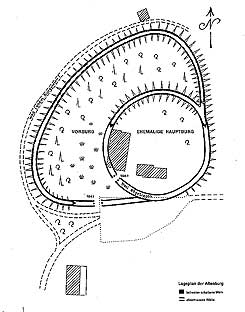 Plan der Altenburg (aus Tempel 1999, S. 163)