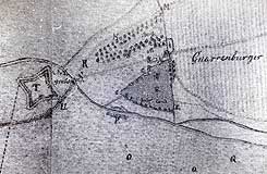 Lageplan der Schanze Gnarrenburg in der Kurhannoverschen Landesaufnahme