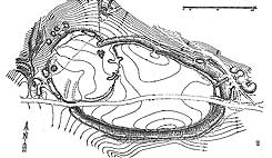 Plan von Knig Heinrichs Vogelherd (aus Claus 1978, S. 98)