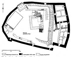 Plan der Burg Abenberg (aus Zeune 1996, S. 169)