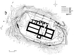 Die Burg Gesztes. Grabungsgrundriss. (Istvn Feld, 2003)