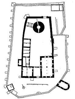Grundriss der Burg Colmberg (aus Fehring 1958, S. 89)