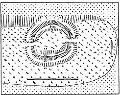 Plan des Burgwalls Fahrenhorst (aus Corpus, Abb. 25).
